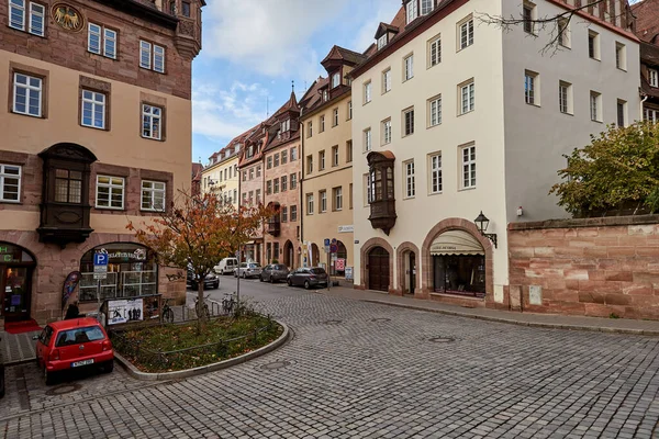 Nuremberg Niemcy Listopad 2017 Życie Mieście Bawarska Frankońska Architektura Miasta — Zdjęcie stockowe