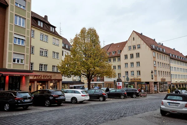 Nuremberg Niemcy Listopad 2017 Życie Mieście Bawarska Frankońska Architektura Miasta — Zdjęcie stockowe