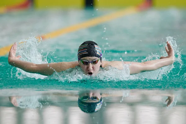 Kharkiv Ucrânia Março 2021 Campeonato Inverno Ucrânia Natação — Fotografia de Stock