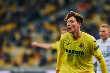 KYIV, UKRAINE - MARCH 11, 2021:4 defender Pau Torres during the match of UEFA Europa League Dynamo Kyiv vs Villarreal at NSC Olympic in Kyiv