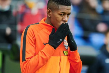 KHARKIV, UKRAINE - 21 Mart 2021: Savunma oyuncusu Vitao (49) Ukrayna Premiere Ligi, FC Lviv vs FC Shakhtar Donetsk