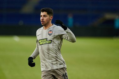 KHARKIV, UKRAINE - 21 Mart 2021: Orta saha Malikâne Süleyman (19) Ukrayna Premiere Ligi, FC Lviv vs FC Shakhtar Donetsk