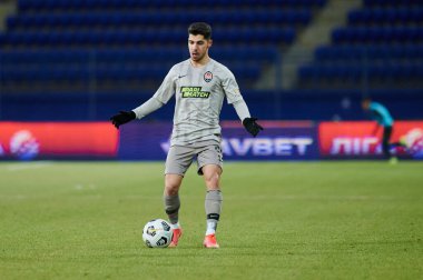 KHARKIV, UKRAINE - 21 Mart 2021: Orta saha Malikâne Süleyman (19) Ukrayna Premiere Ligi, FC Lviv vs FC Shakhtar Donetsk