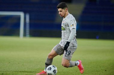 KHARKIV, UKRAINE - 21 Mart 2021: Orta saha Malikâne Süleyman (19) Ukrayna Premiere Ligi, FC Lviv vs FC Shakhtar Donetsk