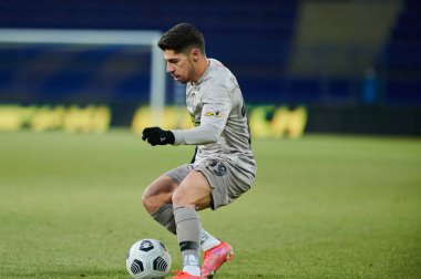 KHARKIV, UKRAINE - 21 Mart 2021: Orta saha Malikâne Süleyman (19) Ukrayna Premiere Ligi, FC Lviv vs FC Shakhtar Donetsk