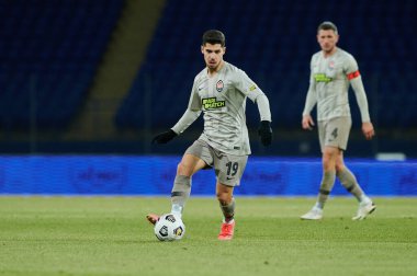 KHARKIV, UKRAINE - 21 Mart 2021: Orta saha Malikâne Süleyman (19) Ukrayna Premiere Ligi, FC Lviv vs FC Shakhtar Donetsk