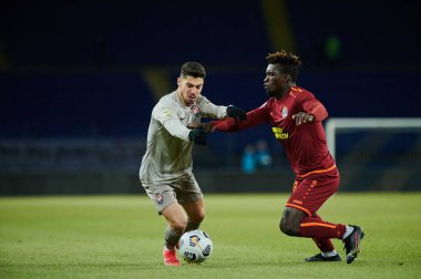 KHARKIV, UKRAINE - 21 Mart 2021: Orta saha Malikâne Süleyman (19) Ukrayna Premiere Ligi, FC Lviv vs FC Shakhtar Donetsk