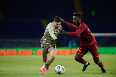 KHARKIV, UKRAINE - 21 Mart 2021: Orta saha Malikâne Süleyman (19) Ukrayna Premiere Ligi, FC Lviv vs FC Shakhtar Donetsk