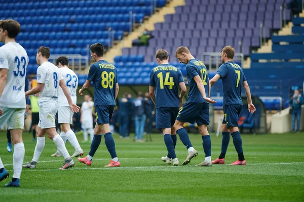 Kharkiv Ukraine Abril 2021 Jogo Futebol Liga Futebol Profissional Metal — Fotografia de Stock