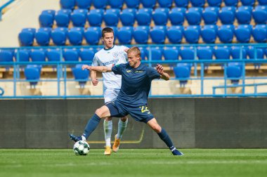 KHARKIV, UKRAINE - 19 Nisan 2021: Ukrayna Profesyonel Lig FC Metal - FC Mykolaiv-2 maçı