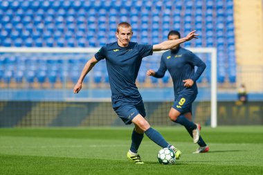 KHARKIV, UKRAINE - 19 Nisan 2021: Ukrayna Profesyonel Lig FC Metal - FC Mykolaiv-2 maçı