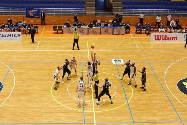 Kharkiv Ucrania Mayo 2021 Partido Baloncesto Superliga Ucraniana Sokoly Dnepr — Foto de Stock