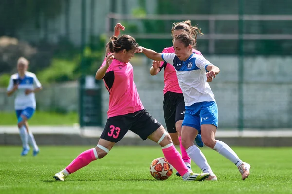 Kharkiv Ucrânia Maio 2021 Jogo Futebol Feminino Zhilstroi Voshod São — Fotografia de Stock