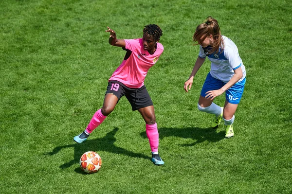 Kharkiv Ucrânia Maio 2021 Jogo Futebol Feminino Zhilstroi Voshod São — Fotografia de Stock