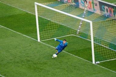 KHARKIV, UKRAINE - 16 Mayıs 2021: PFL Metalist 1925-Veres futbol karşılaşması