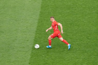 KHARKIV, UKRAINE - 16 Mayıs 2021: PFL Metalist 1925-Veres futbol karşılaşması