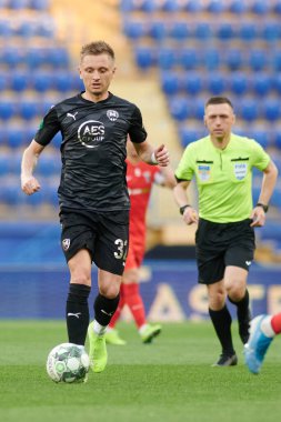 KHARKIV, UKRAINE - 16 Mayıs 2021: PFL Metalist 1925-Veres futbol karşılaşması