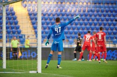 KHARKIV, UKRAINE - 16 Mayıs 2021: PFL Metalist 1925-Veres futbol karşılaşması