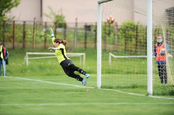 Kharkiv Ucrânia Maio 2021 Karina Govorunova Jogo Futebol Copa Ucrânia — Fotografia de Stock