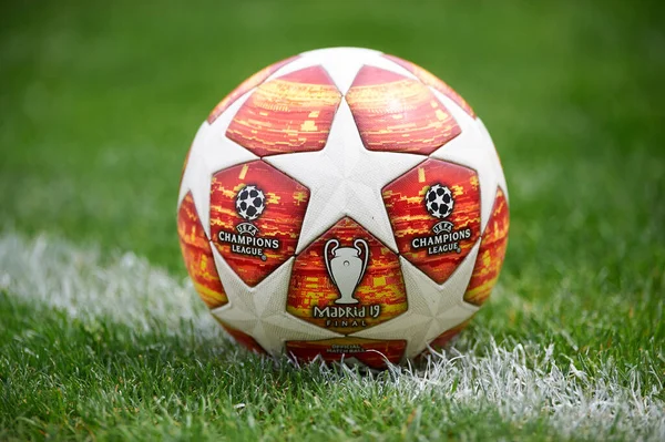 Kharkiv Ukraine May 2021 Adidas Ball Uefa Final Madrid 2019 — Stock Photo, Image