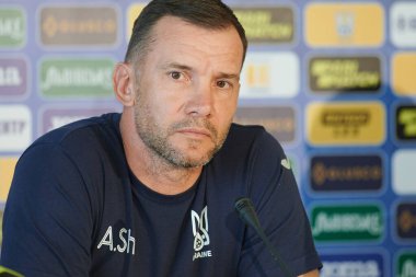 Kharkiv, Ukrayna - 21 Mayıs 2021: Ukrayna milli takımının genel müdürü Andriy Shevchenko