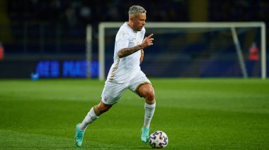 Kharkiv, Ukrayna - 23 Mayıs 2021: Marlos. Futbol dostu maç Ukrayna Bahreyn 'e karşı