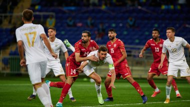 Kharkiv, Ukrayna - 23 Mayıs 2021: Futbol dostu maç Ukrayna Bahreyn 'e karşı