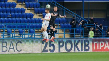 Kharkiv, Ukrayna - 29 Mayıs 2021: Ukraynalı PFL Metalisti 1925 Chornomorec 'e karşı