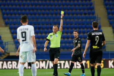 Kharkiv, Ukrayna - 29 Mayıs 2021: Ukraynalı PFL Metalisti 1925 Chornomorec 'e karşı