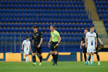 Kharkiv, Ukrayna - 29 Mayıs 2021: Ukraynalı PFL Metalisti 1925 Chornomorec 'e karşı