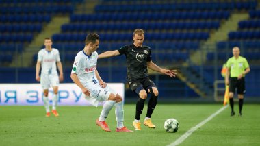 Kharkiv, Ukrayna - 29 Mayıs 2021: Ukraynalı PFL Metalisti 1925 Chornomorec 'e karşı