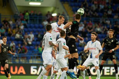 Kharkiv, Ukrayna - 29 Mayıs 2021: Ukraynalı PFL Metalisti 1925 Chornomorec 'e karşı