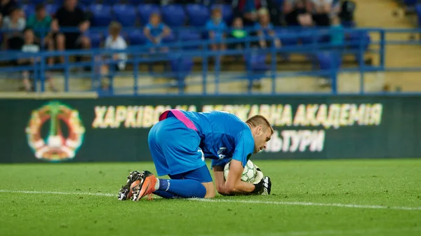 Kharkiv, Ukrayna - 29 Mayıs 2021: Ukraynalı PFL Metalisti 1925 Chornomorec 'e karşı