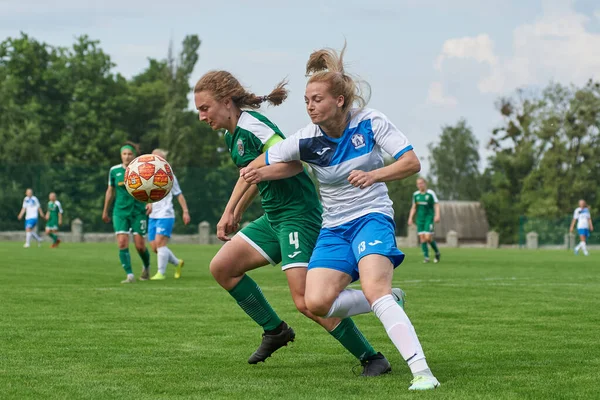 Kharkiv Ucrânia Maio 2021 Jogo Futebol Feminino Zhilstroi Karpaty São — Fotografia de Stock