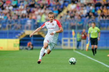 Kharkiv, Ukrayna - 29 Mayıs 2021: Ukrayna PFL FC Metal Krivbass 'a karşı futbol maçı