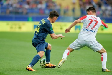 Kharkiv, Ukrayna - 29 Mayıs 2021: Ukrayna PFL FC Metal Krivbass 'a karşı futbol maçı