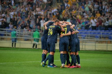 Kharkiv, Ukrayna - 29 Mayıs 2021: Ukrayna PFL FC Metal Krivbass 'a karşı futbol maçı