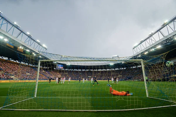 Kharkiv Ucrania Mayo 2021 Partido Fútbol Ucrania Pfl Metal Krivbass — Foto de Stock