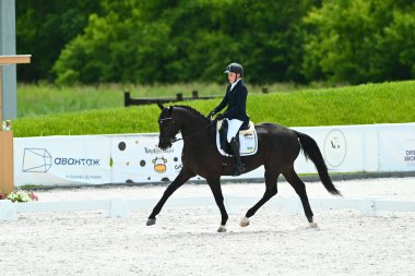 Kharkiv, Ukrayna - 4 Haziran 2021: Fei Dressage Dünya Kupası Kharkiv 2021