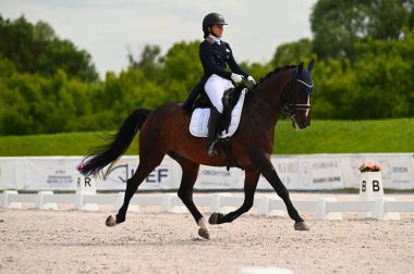 Kharkiv, Ukrayna - 4 Haziran 2021: Fei Dressage Dünya Kupası Kharkiv 2021