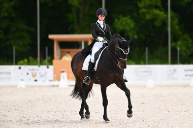 Kharkiv, Ukrayna - 4 Haziran 2021: Fei Dressage Dünya Kupası Kharkiv 2021