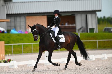 Kharkiv, Ukrayna - 4 Haziran 2021: Fei Dressage Dünya Kupası Kharkiv 2021
