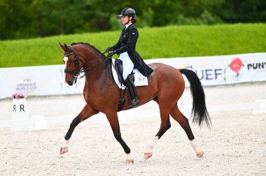 Kharkiv, Ukrayna - 4 Haziran 2021: Fei Dressage Dünya Kupası Kharkiv 2021