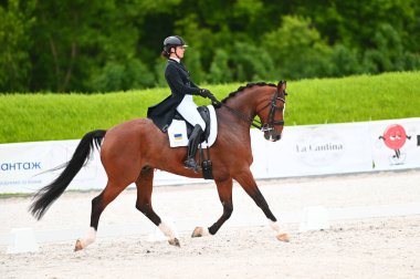 Kharkiv, Ukrayna - 4 Haziran 2021: Fei Dressage Dünya Kupası Kharkiv 2021