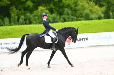 Kharkiv, Ukrayna - 4 Haziran 2021: Fei Dressage Dünya Kupası Kharkiv 2021