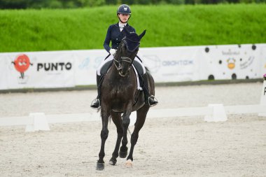 Kharkiv, Ukrayna - 5 Haziran 2021: FEI Dressage Dünya Kupası Kharkiv 2021