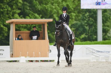 Kharkiv, Ukrayna - 5 Haziran 2021: FEI Dressage Dünya Kupası Kharkiv 2021