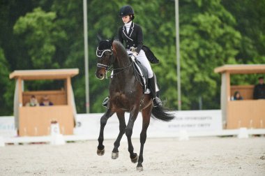 Kharkiv, Ukrayna - 5 Haziran 2021: FEI Dressage Dünya Kupası Kharkiv 2021