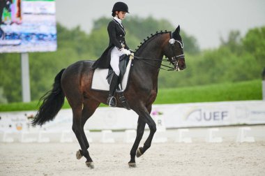 Kharkiv, Ukrayna - 5 Haziran 2021: FEI Dressage Dünya Kupası Kharkiv 2021