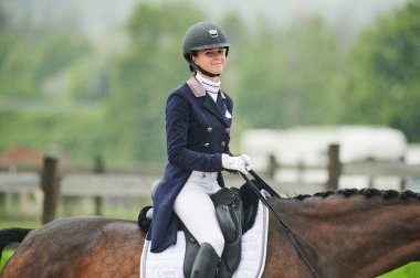 Kharkiv, Ukrayna - 5 Haziran 2021: FEI Dressage Dünya Kupası Kharkiv 2021